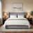 Full Size Bed Frame with Lift Up Storage, Corduroy Upholstered Platform Bed with Wingback Headboard, Solid Wooden Slats, No Box Spring Needed, Hydraulic Support, Grey-2035001988-2035002009