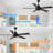 52"  Modern Black Ceiling Fan DC Motor 6 Speed with Remote Control for Living Room-1301777376