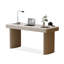 Bureau kaki rectangulaire en fritté avec 2 tiroirs-639798909-639798911
