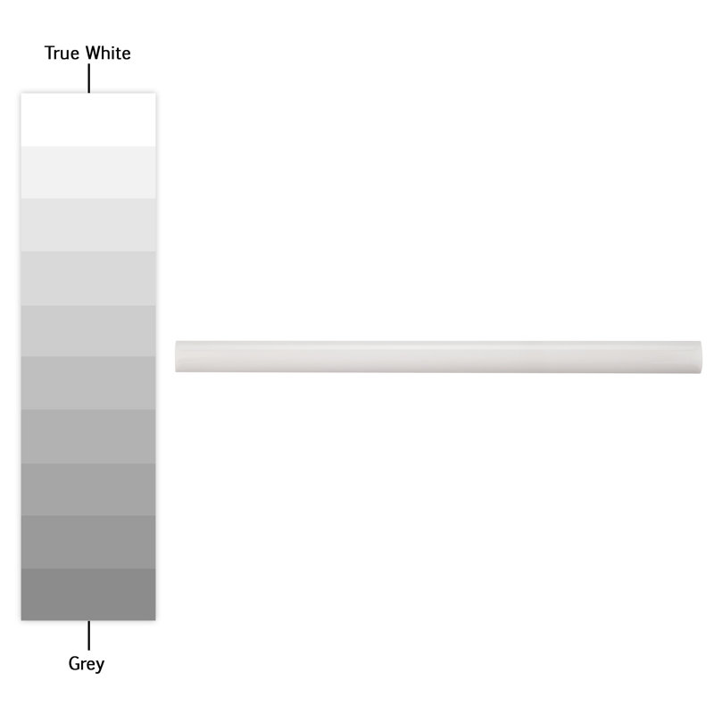 Chester Series 12" x 0.5" Ceramic Bullnose Tile Trim in Bianco