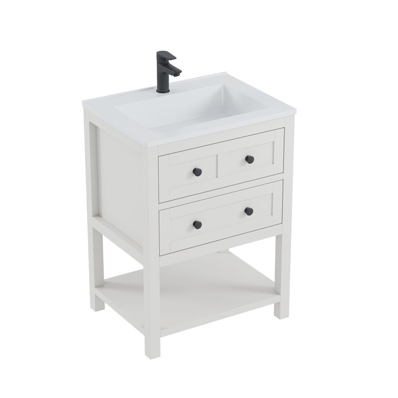 Meuble-lavabo simple Wilce Meltiva, 24", Blanc