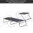 Outdoor Sunbathing Folding Recliner with Canopy Awning-424287735