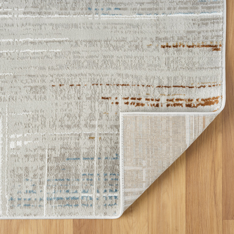 Bunnell Woven Crosshatch Area Rug, Rectangle 9'6"x13'