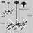 8‑Light Modern Geometric LED Chandelier Adjustable Hanging Ceiling Fixture