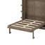Grand lit escamotable avec bureau convertible, 2 tablettes latérales à 3 niveaux et supports de rangement supplémentaires, armoire murale pivotante en bois-180248672