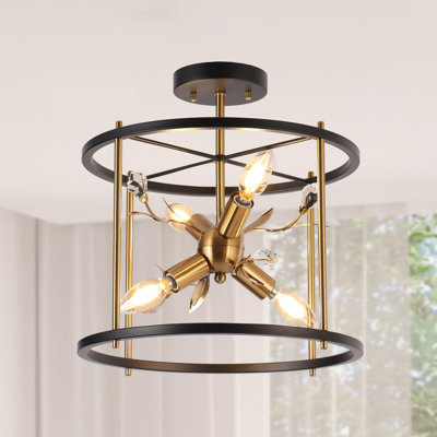  Plafonnier semi-encastré 4 lumières