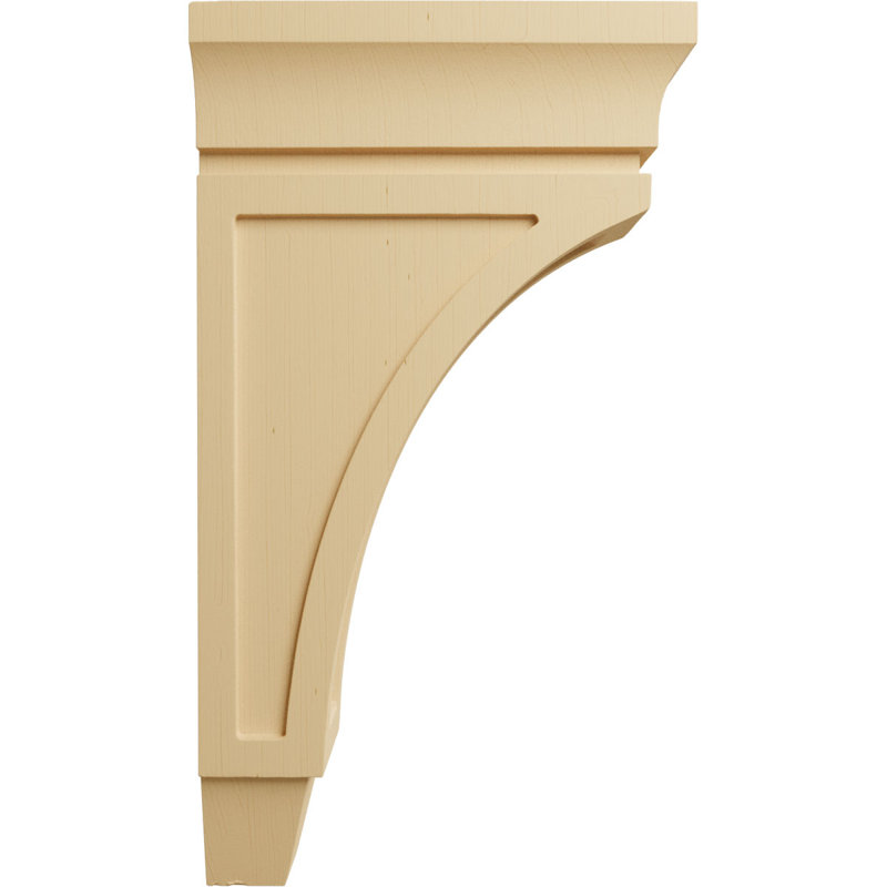 Alder Wood 8" Hand-Carved Corbel Bracket