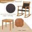 Ensemble de chaises berçantes 3 pièces en bois d'acacia avec table d'appoint