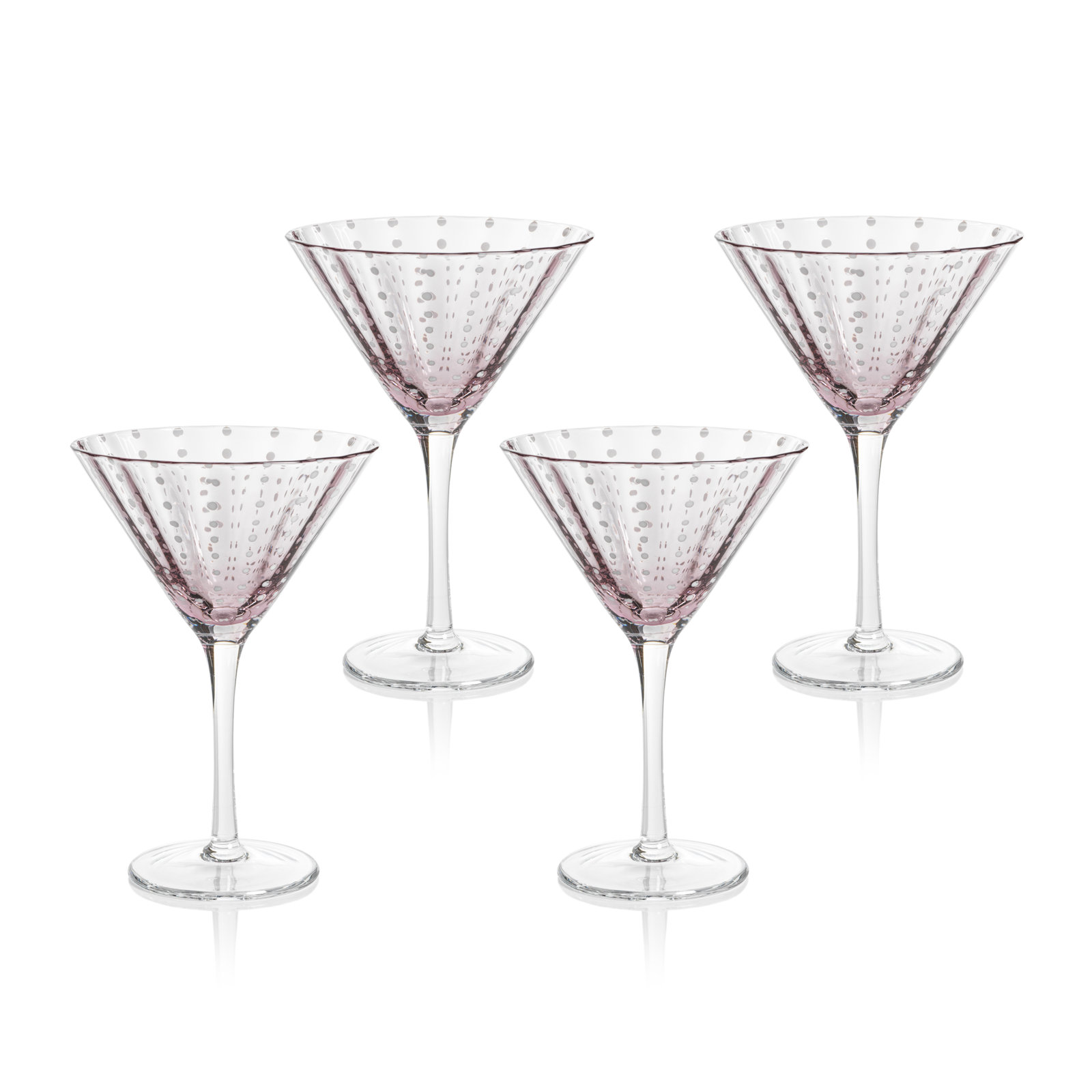 Jamesena Ribbed Martini Glass, Purple