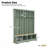 Farmhouse Hall Tree With 8 Hooks, Practical Entryway Bench And Open Compartments-1184786135