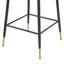 De 2 tabourets de bar, hauteur de comptoir 28 po, sièges rembourrés bleus, structure en métal, rembourrage en mousse, chaises de cuisine et de salle à manger 28 po, tissu, structure, coussin, pour la salle à manger, design moderne
