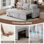3 Seater Fabric Sofa Bed-990561672