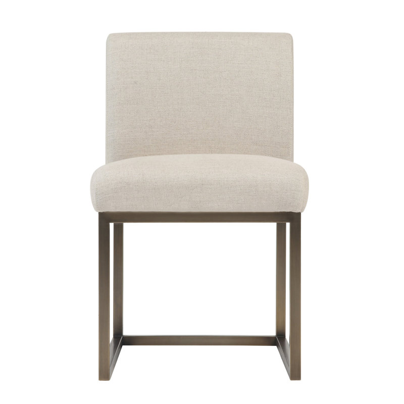 Haute 50.8cm H Linen Upholstered Side Chair in Beige
