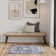 Nourison Washables Power Loom Cotton Floral Area Rug in Grey