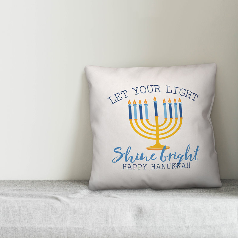  Housse de coussin Let Your Light Shine, 18 po x 18 po, Polyester/ Bourre en polyester