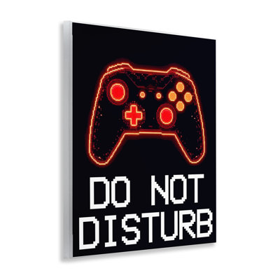 Do Not Disturb Neon Control Wall Plaque, design by Kim Allen
