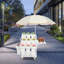Support à plante en métal pour chariot de jardin avec seaux et parasols 18 pièces (rose, blanc)-363418092