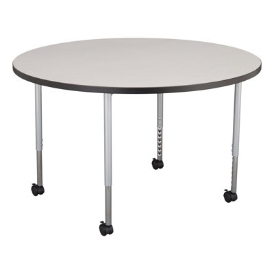 Structure Series 46" Adjustable Height Circular Activity Table with Casters