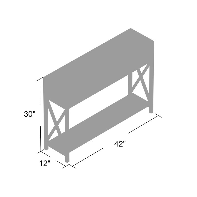 Console Sofa Entryway Table with Storage Shelf & Drawers