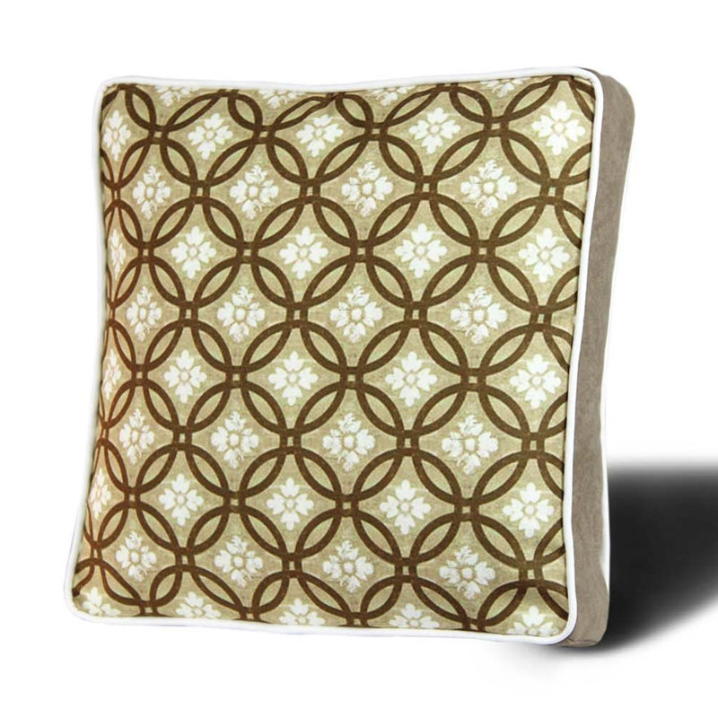Coussin carré de qualité supérieure, 16,5 x 16,5 pouces, 50% coton / 50% polyester | Lavable et repassable avec fermeture à glissière dissimulée | Rembourrage en silicone pour un confort ultime | Housse amovible, parfaite pour la décoration intéri