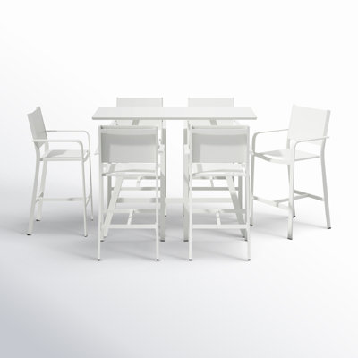 Sunset 59'' Rectangular 6 - Person Outdoor Dining Set with Cushions