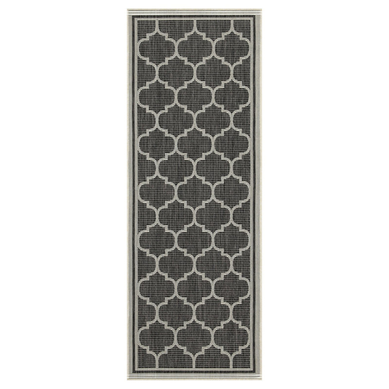 Anthracite 7 Ft. 10 In. X 10 Ft. 3 In. Indoor/Outdoor Area Rug, Tapis de couloir 2 pi 7 po x 7 pi 3 po