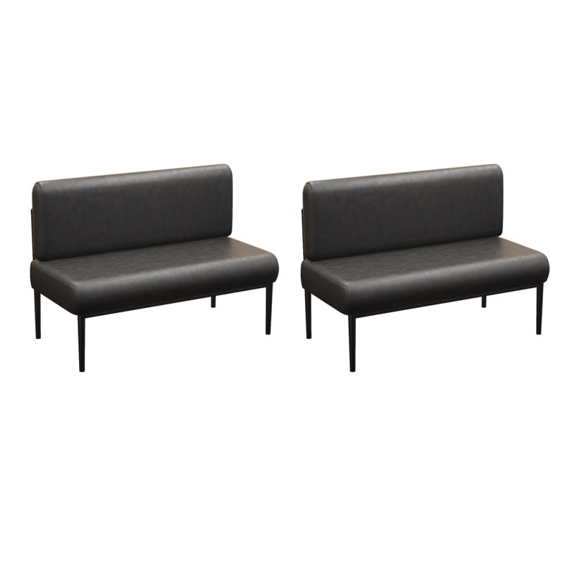 Banc rembourré en similicuir de style industriel