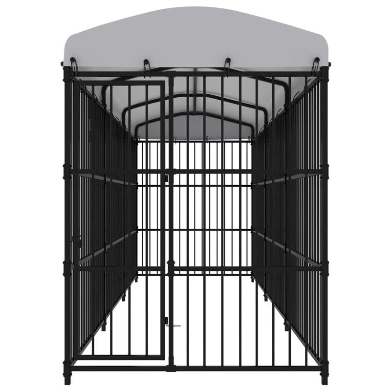 Newbury Steel Kennel With Door, 210cm H x 150cm W x 450cm D