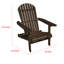 Chaise Adirondack d'extérieur Geli, dossier à lattes, bois-117664633