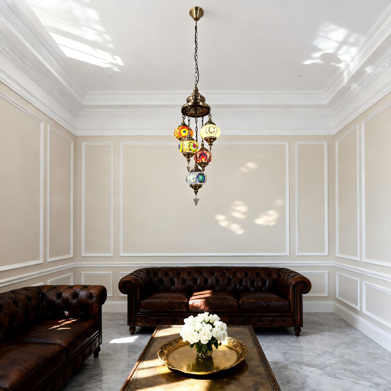 Vintage 5 - Light Cluster Dimmable Chandelier