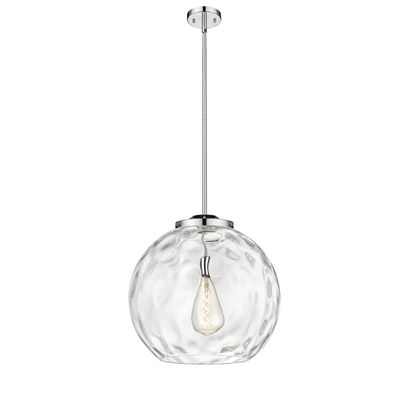 1 - Light Single Drop Pendant Pendant, Polished Chrome