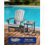 Outdoor Side Table All Weather HIPS Adirondack Patio Side Table Mordern Square End Table for Lawn, Pool, Backyard, Porch, Grey-1677434225