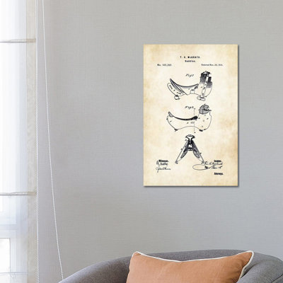 Horse Saddle (1873) by Patent77 - Wrapped Canvas Gallery-Wrapped Canvas Giclée