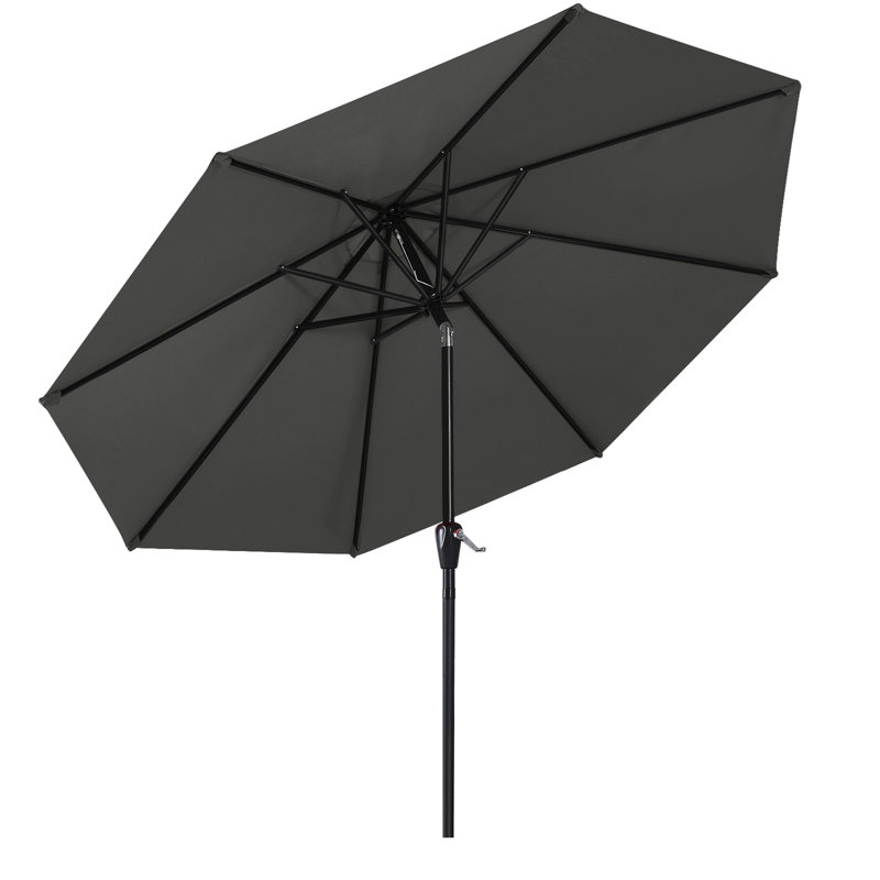 Parasol Cutts Market, Gris foncé, 9'