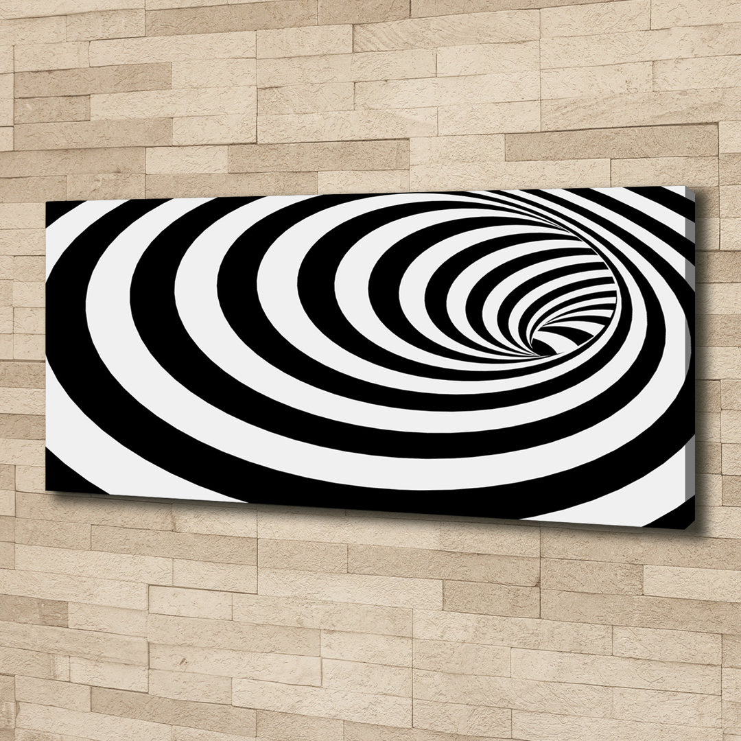 Leinwanddruck - Wandkunst - Drucke auf Leinwand - 125X50 Bildmotiv: Spirale mit Streifen