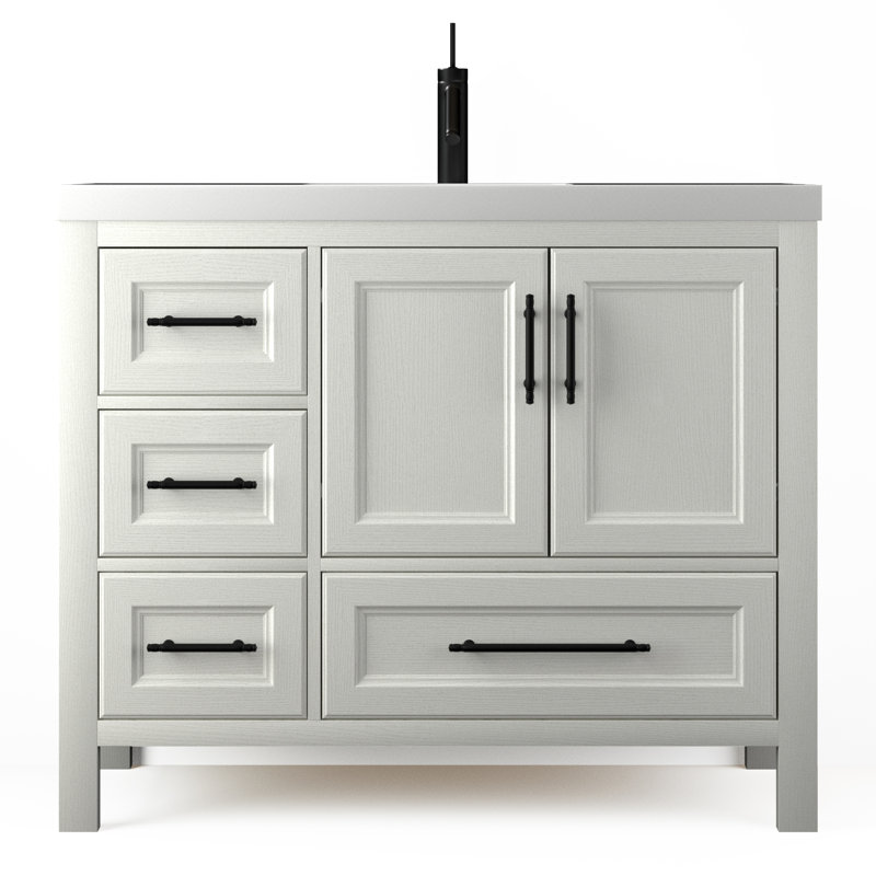 Ensemble de meuble-lavabo sur pied 42 po Vivian, Blanc