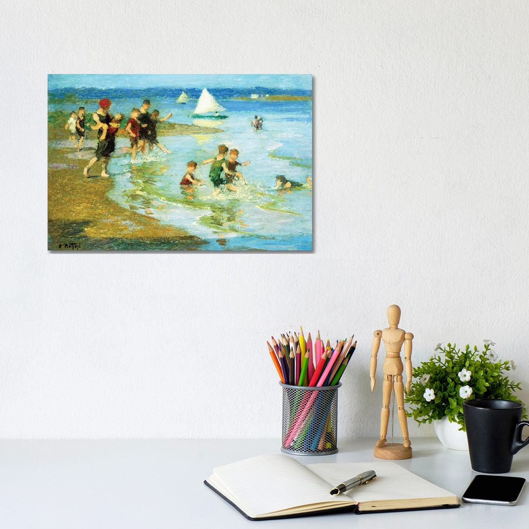 Children At Play On The Beach, by Edward Henry Potthast - Painting on Canvas