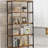 Antique Nutmeg and Black 4-shelf Bookcase-1935749559