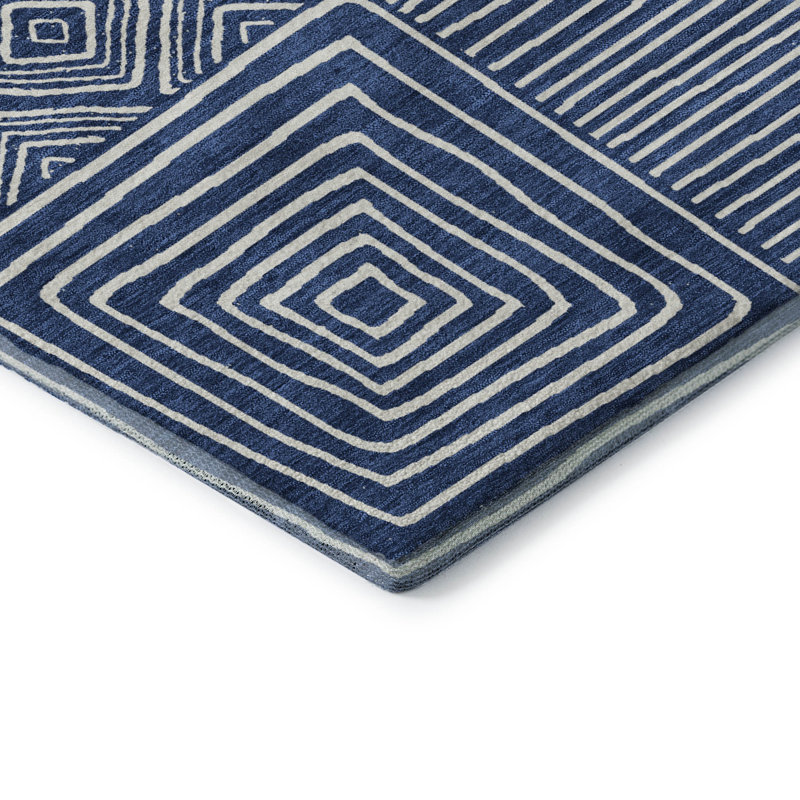 Premium Machine Washable Corry AMF1044 Geometric Rug, Rectangle 3' x 5'