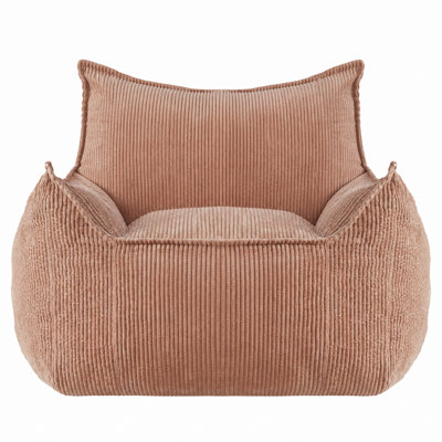 Classic Corduroy Compressed Adult Beanbag Chair,Lazy Chair Filled Memory Sponge,Pink