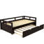 Lit de jour extensible avec couchette, lit de jour en bois avec couchette-1098840231
