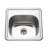 Houzer Hospitality Topmount Stainless Steel 15" Single Bowl Bar Prep Sink, 2-Hole