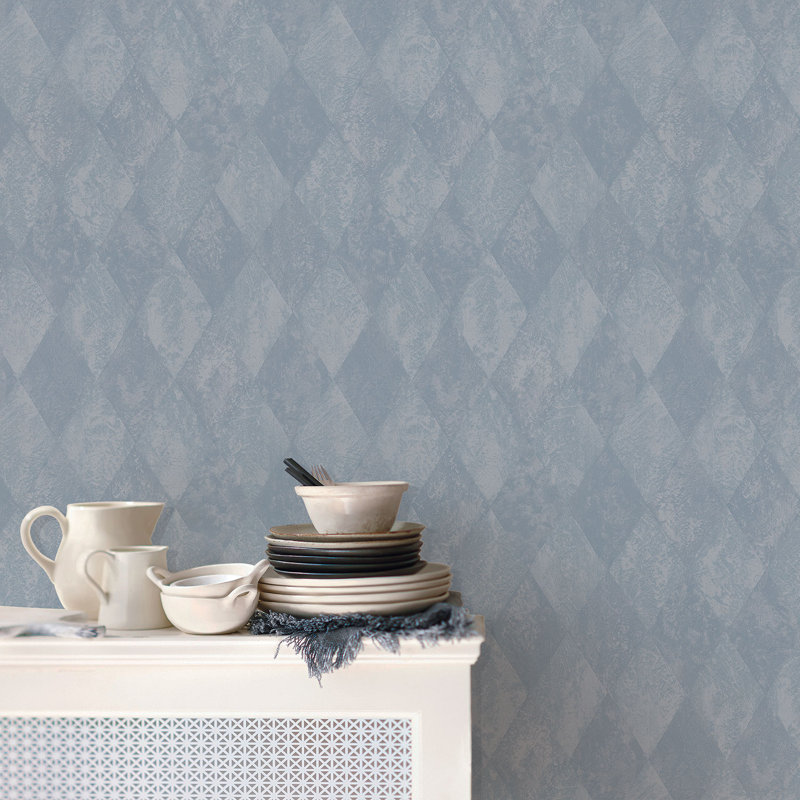 Adelphia 10m x 53cm Textured Matte Wallpaper Roll, Blue