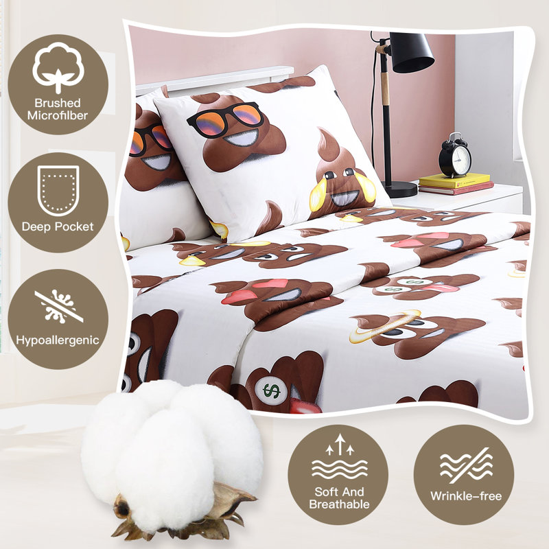 Microfiber Sheet Set, Full Sheet Set + 1 Fitted Sheet + 2 Pillowcases