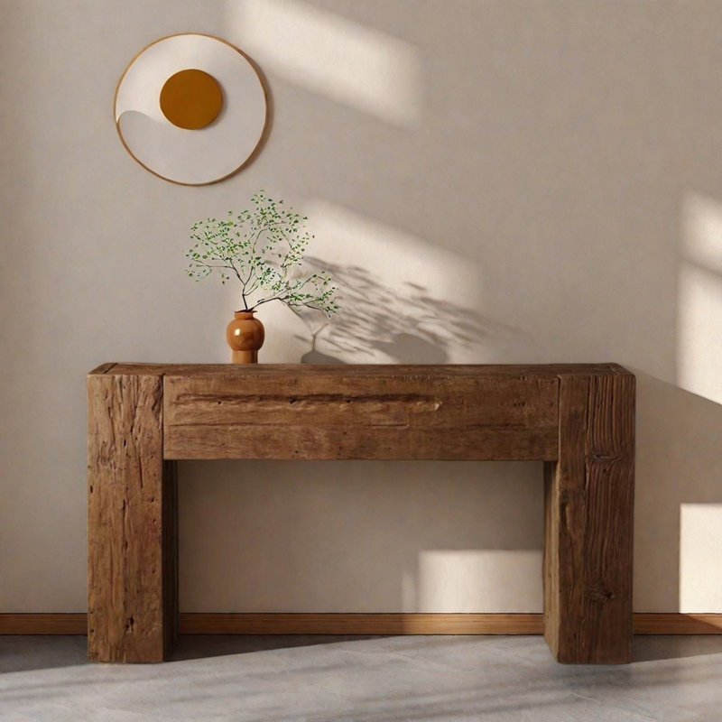 Console Wabi-Sabi, Brun, H 31,5 po x l 63 po x P 11,8 po