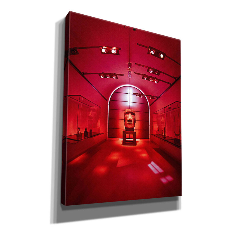 «Red Sculpture» par Sebastien Lory, estampe numérique sur toile, L 12 po x H 16 po x P 0,75 po