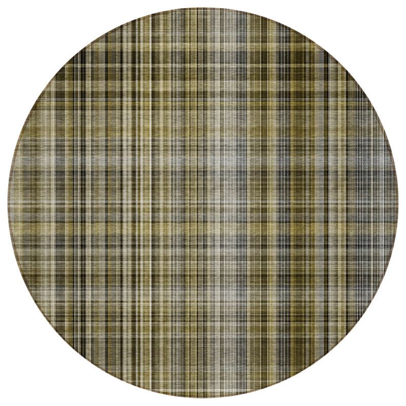 Tapis d'intérieur rond 8 po taupe rond