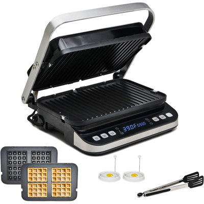 Yedi Total Package 6-in-1 Digital Indoor Grill and Waffle Maker
