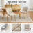 Dining Chairs Set Of 2,Modern Fabric Upholstered Kitchen Side Chairs,Curved Backrest Dining Chairs With Oak Legs,Armless Dining Chair For Dining Room(Beige)-248342416-248342421