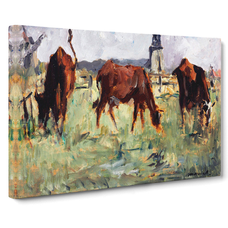 Cows In A Field by Edouard Manet - Wrapped Canvas Painting, 50cm H x 76cm W x 3cm D